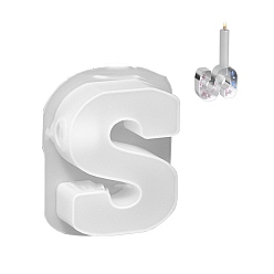 Белый Буква тисненая столбик свеча своими руками силиконовая, для изготовления ароматических свечей, белые, 120x99.8 мм