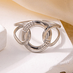 Нержавеющая Сталь Цвет 201 манжетные кольца из нержавеющей стали с овальными звеньями, цвет нержавеющей стали, внутренний диаметр: 19 мм