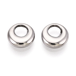 Нержавеющая Сталь Цвет 304 прелести нержавеющей стали, плоско-круглые, цвет нержавеющей стали, 9x3 мм, отверстие : 4 мм