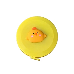 Желтый Пластиковая рулетка, мягкая выдвижная швейная рулетка, для тела, шитье, желтые, 53 мм