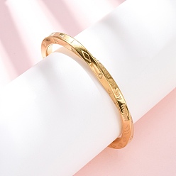 Настоящее золото 18K Всегда в моем сердце 304 браслеты-манжеты из нержавеющей стали для женщин, скрученный, ионное покрытие (ip), реальный 18 k позолоченный, 1/4 дюйм (0.5 см), внутренний диаметр: 1-3/4 дюйм (4.55 см) x 2-1/2 дюйм (6.3 см)