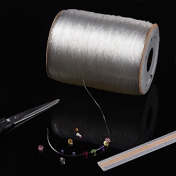 Clear Korean Elastic Crystal Thread, Clear, 0.7mm, about 1093.61 yards(1000m)/roll