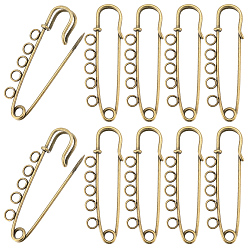 Античная Бронза 30шт железная брошь выводы, с петлей, античная бронза, 50 мм