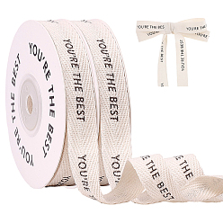 (404) Непрозрачное AB Кислое яблоко 10 ярдов полиэстеровой репсовой ленты, лента для упаковки подарка, со словом ты лучший, цветочный белый, 5/8 дюйм (15 мм), около 10.00 ярдов (9.14 м) / рулон