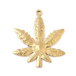 Лист 304 подвески из нержавеющей стали, золотые, лист, 35.5x30x3.5 мм, отверстие : 1.8 мм