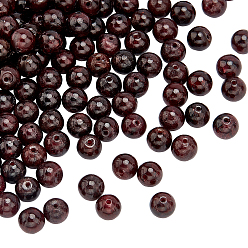 Гранат Гранат природный бисер нитей, круглые, 6.5 мм, отверстие : 1 мм, около 63 шт / нитка, 15.75'' (40 см), 2strand / коробка