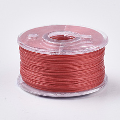 Red Special Coated Polyester Beading Threads for Seed Beads, Red, 0.1mm, about 50yards/roll