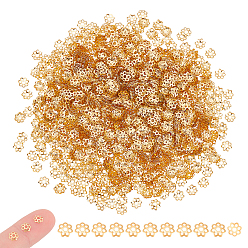 Золотой 2000 шт железные колпачки для бусин, без кадмия и без свинца, цветок, мульти-лепесток, золотые, 6x1 мм, отверстие : 1 мм