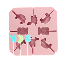 Автомобиль Силиконовые формы diy для пищевых продуктов, формы для леденцов, устройство для изготовления присосок для шоколадных леденцов, машина/лошадь-качалка/медведь, 120x120x15 мм