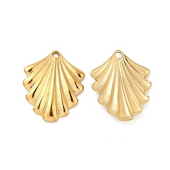 Настоящее золото 18K Ионное покрытие (ip) 304 подвески из нержавеющей стали, очарование листа, реальный 18 k позолоченный, 20x16x2 мм, отверстие : 1.4 мм