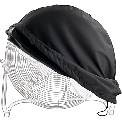 Black 1Pc 210D Oxford Cloth Half Round Electric Fan Cover, Black, 600x785x2mm
