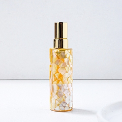 Orange Glass Empty Refillable Spray Bottles, Travel Essential Oil Perfume Containers, Column, Orange, 2x8.2cm