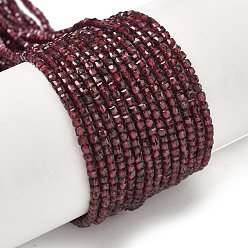 Гранат Гранат природный бисер нитей, кубические, 2x2x2 мм, отверстие : 0.5 мм, около 190 шт / нитка, 14.96'' (38 см)
