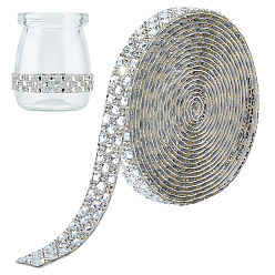 Кристалл Стразы для термоаппликации из стекла (двусторонняя клейкая основа)., горный хрусталь, аксессуары для костюма, кристалл, 12x2 мм