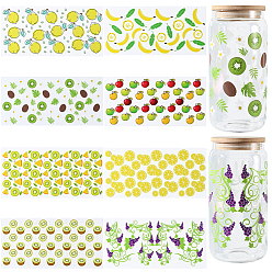 Mixed Shapes 8 шт. 8 стили ПВХ пластиковые водонепроницаемые декоративные наклейки этикетки, разнообразные, 250x120x0.2 мм, 1 шт / стиль