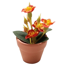 Красный Миниатюрные украшения из фарфоровых растений в горшках, аксессуары для домашнего кукольного домика с микро-ландшафтом, притворяясь опорными украшениями, красные, 50x68 мм