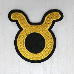 Taurus Computerized Embroidery Cloth Iron on/Sew on Patches, Costume Accessories, Appliques, Constellation, Taurus, 72x70mm