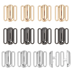 (52) Непрозрачная лаванда 12шт 3 цвета сплава бикини клипсы, запасная часть застежки бюстгальтера, застежка на нижнее белье, разноцветные, 25x20x4 мм, внутренний диаметр: 20x2.6 мм, 4 шт / цвет
