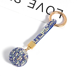 Монтана Женский брелок из искусственной кожи и стразов, круглые, Монтана, 14x3.5 см