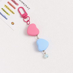 Светло-Вишневый Акриловые подвесные украшения, сердце, звезда, светло-вишневый, 11 см