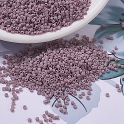 (DB0758) Matte Opaque Mauve MIYUKI Delica Beads, Cylinder, Japanese Seed Beads, 11/0, (DB0758) Matte Opaque Mauve, 1.3x1.6mm, Hole: 0.8mm, about 2000pcs/bottle, 10g/bottle