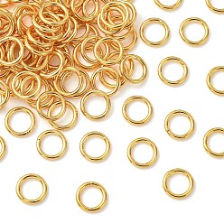 Real 18K Gold Plated SHEGRACE Brass Closed Jump Rings, Round, Cadmium Free & Lead Free & Nickel Free, Real 18K Gold Plated, 7x1mm, Inner Diameter: 5mm, 18 Gauge