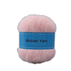 Pink Пряжа для вязания, пряжа мохер, для пледов подушки поделки из пряжи крючком, розовые, 1 мм, около 50г/моток