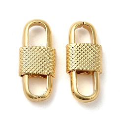 Золотой Покрытие стойки латунные подвески для соединителей овального звена, долговечный, без кадмия и без свинца, золотые, 15x6.3x3 мм, отверстие : 3.5x3 мм