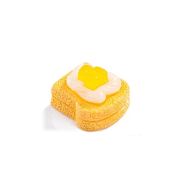 Mango Имитация фруктового торта смола мини модель, аксессуары для микроландшафта, притворяясь опорными украшениями, манго, 13x20 мм