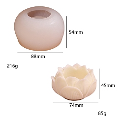 Flower DIY Silicone Candle Molds, for Candle Making, Flower, 88x54mm