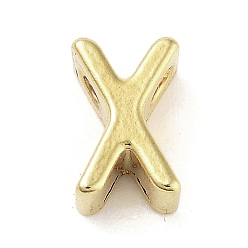 Letter X 304 подвески из нержавеющей стали, реальный 24 k позолоченный, Письмо X, 8x5x4 мм, отверстие : 1.5 мм