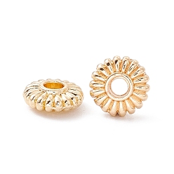 Золотой Шарик сплава покрытия стойки, долговечный, без кадмия и без свинца, цветок, золотые, 7x2.8 мм, отверстие : 2.3 мм