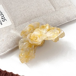 Светло-желтый Заколки для волос в форме когтей из ацетата целлюлозы, аксессуары для волос для женщин и девочек, цветок, светло-желтый, 54x95 мм