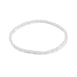 Синий Кружевый Агат Натуральный синий кружевной агатовый куб из бисера стрейч-браслет для женщин, внутренний диаметр: 2-1/8 дюйм (5.5 см)