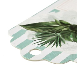 Leaf Paper Hang Gift Tags, with Jute Twine, Thanksgiving Themed, Leaf Pattern, 7x4x0.03cm, Hole: 5mm, 50pcs/bag