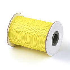 Yellow Korean Waxed Polyester Cord, Yellow, 1mm, about 85yards/roll