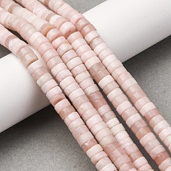 Розовый Опал Натуральный розовый опал бусы пряди, диск, Heishi бусы, 6~6.5x3~3.5 мм, отверстие : 0.7 мм, около 121 шт / нитка, 15.08'' (38.3 см)