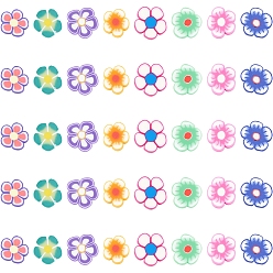 Mixed Color 400Pcs 8 Style Handmade Polymer Clay Cabochons, Polymer Clay Slices for Resin Crafts & DIY Projects, Flower, Mixed Color, 50pcs/Style