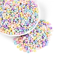 (52) Непрозрачная лаванда Непрозрачные акриловые бусины, слеза, разноцветные, 5x5x3 мм, отверстие : 1.5 мм, Около 11630 шт / 500 г