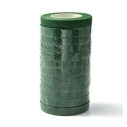 Зеленый Изоляционная лента, ленточная текстурированная бумага, для покраски, связывание листьев и цветов, зелёные, 1.2 см, 30 ярдов / ролл, 12 рулонов / набор