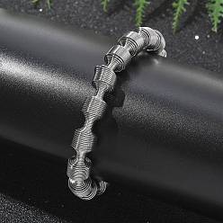 Нержавеющая Сталь Цвет 304 эластичные браслеты из нержавеющей стали для женщин, цвет нержавеющей стали, 3/8 дюйм (0.9 см), внутренний диаметр: 2-1/4 дюйм (5.6 см)