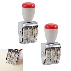 Red Plastic Dater Stamp with Different Dates & Years & Customization Options, Red, 78x36x25mm