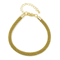 (932FM) Темно-синий аква-матовый с подкладкой 4.5 изготовление браслета из круглого нейлонового шнура миланского диаметра 202мм, с латунными выводами и 6.85 застежками из лобстера из нержавеющей стали, золотые, долговечный, стойки покрытие, темно-золотистые, 17.4 дюйм ({2} см)