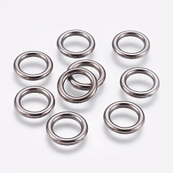 Gunmetal CCB Plastic Linking Rings, Ring, Gunmetal, 15x2~2.5mm, Hole: 10mm