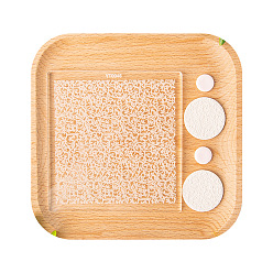 Прозрачный Папки с акриловым тиснением и текстурой виноградной лозы, вогнуто-выпуклые трафареты для тиснения, инструмент для изготовления сережек из глины, прозрачные, 118x112 мм