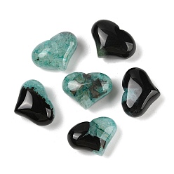 Светлый Морско-зеленый Натуральный друзовый агат (окрашенный и нагретый) сердцевидный пальмовый камень, исцеляющий карманный тон для рейки балансировка энергии медитация подарок, светло-зеленый, 18.5~20x24~25.5x12~13.5 мм