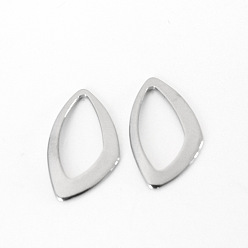 Teardrop Подвески из нержавеющей стали, не тускнеющие, цвет нержавеющей стали, слеза, 29x16 мм, 10 шт / комплект