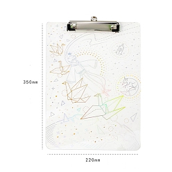 Bird Acrylic Clipboards, Standard Clip Hardboard, for Classroom & Office Use, White, Bird, 350x220mm