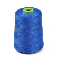 Royal Blue Polyester Sewing Threads, Round Machine Embroidery Threads, Royal Blue, 0.2mm, about 3300.00 Yards(3017.52m)/Roll