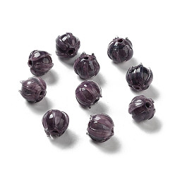 Индиго Бусины лэмпворк , лотос, индиговые, 11x10 мм, отверстие : 2 мм